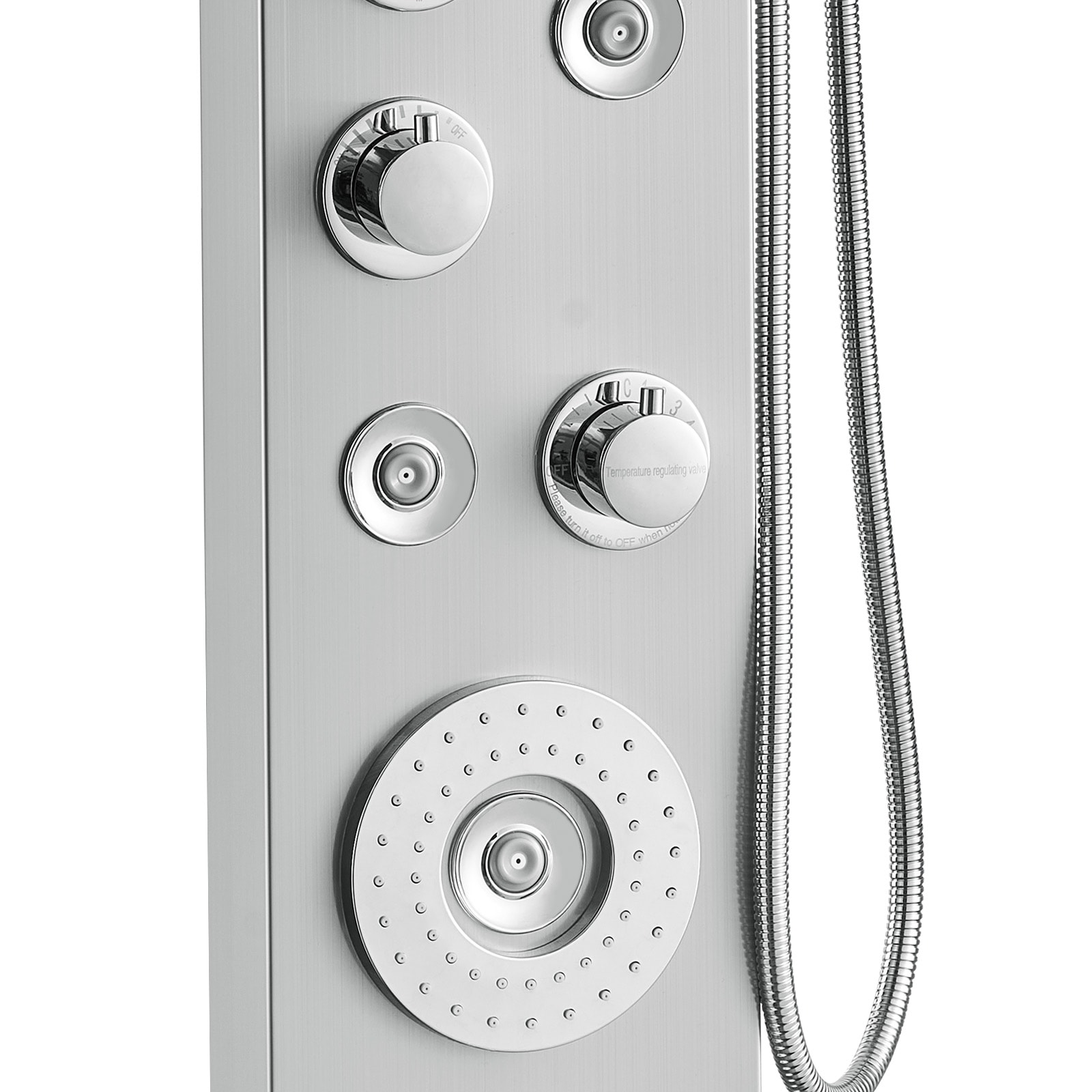 Shower Panel System With Rainfall Waterfall And Massage Jets_voghion.com